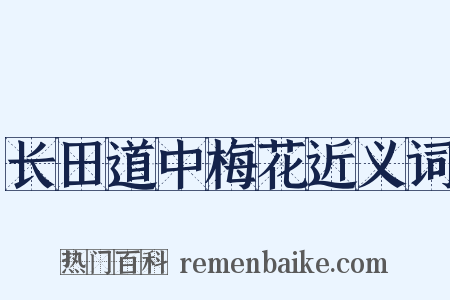 长田道中梅花近义词是什么意思的图片